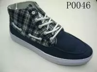 polo ralph lauren oiled suede high top boat chaussures in lt poo46 bleu